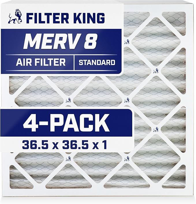Filter King 36.5x36.5x1 Air Filter | 4-PACK | MERV 8 HVAC Pleated A/C Furnace by FilterKing