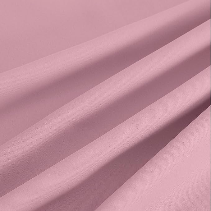 NICETOWN Room Darkening Draperies Curtains Panels, 2 Panels Rouge Pink W52 x L84 - Image 9
