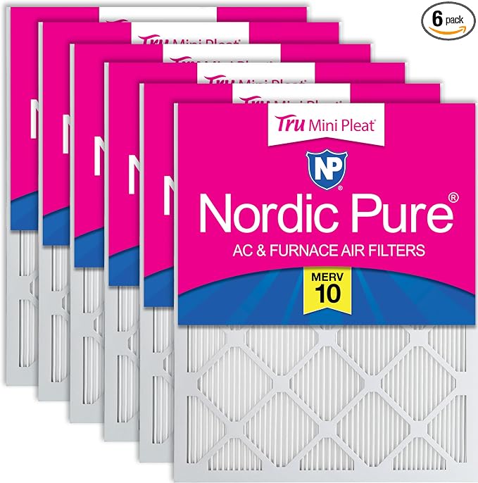 Nordic Pure 20x24x1 Tru Mini Pleat MERV 10 AC Furnace Air Filters – 2.5X More by NordicPure