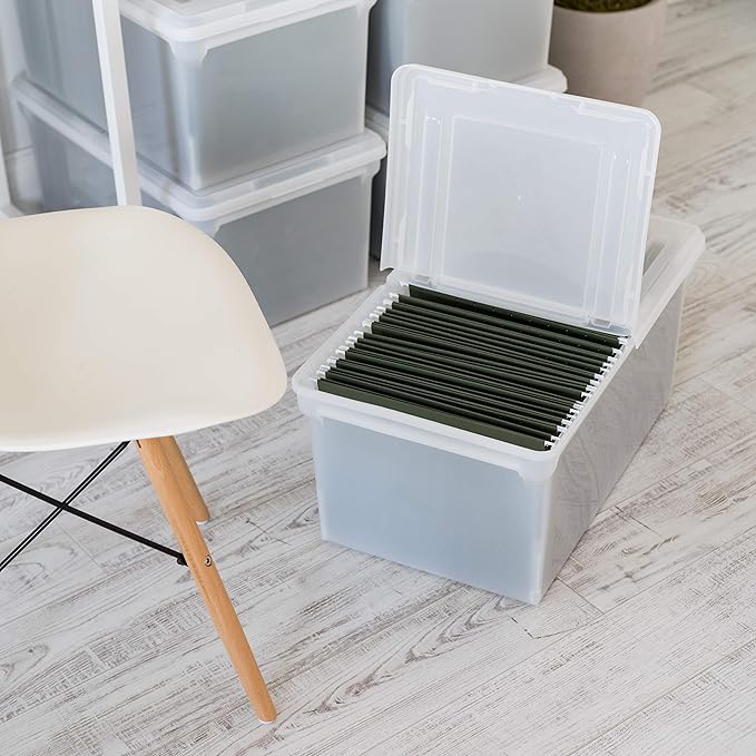 IRIS USA File Box, File Organizer w/Hinged Split Lid - Image 8
