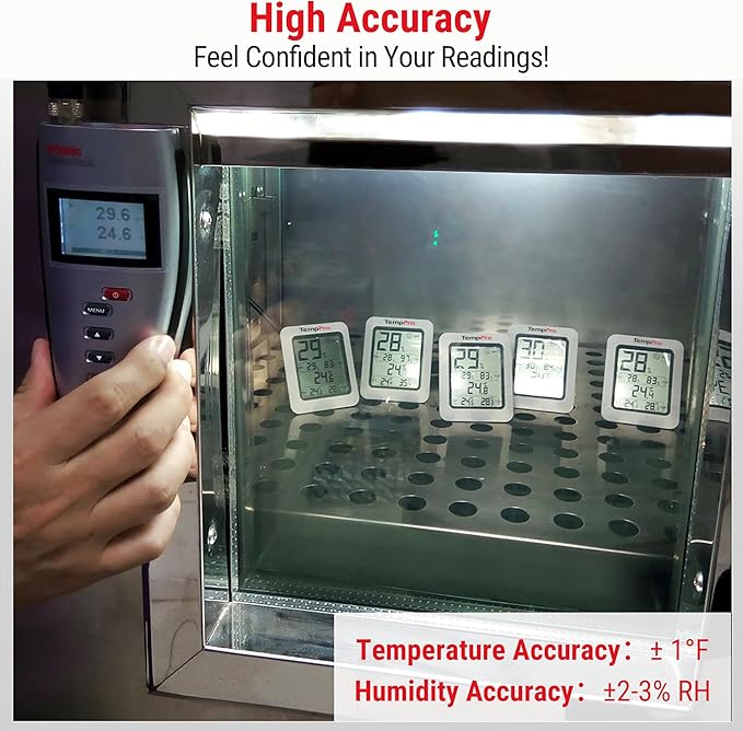 TempPro TP50 2 Pieces Digital Hygrometer Indoor Thermometer Room Thermometer - Image 5