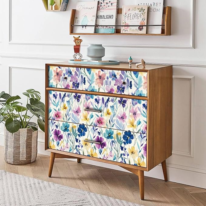 Boho Chic Botanical Shelf Liner Contact Paper Peel and Stick Floral Contact - Image 3