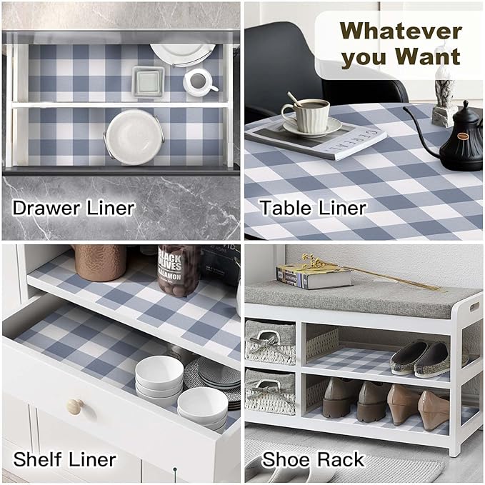 Shelf Drawer Liner for Kitchen Cabinets Non-Adhesive, 11.8In x 30FT Non-Slip - Image 6