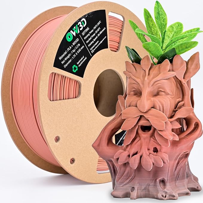 OVV3D PLA Filament Wood PLA, 3D Printer Filament Gradient Multicolor Wood PLA - Image 9