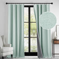 RYB HOME 100% Blackout Linen Textured Curtains 96 inches Long, Thermal by RYBHOME