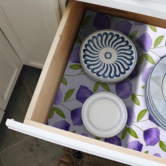 2 Rolls 18" W x 96" L Floral Drawer and Shelf Liner - Image 6