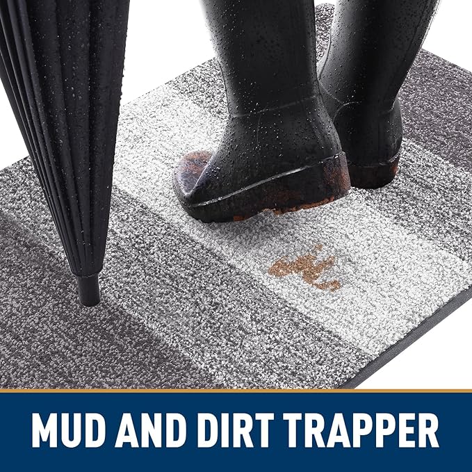 Smiry Dog Door Mat for Muddy Paws, Absorbs Moisture and Dirt, Low-Profile - Image 2