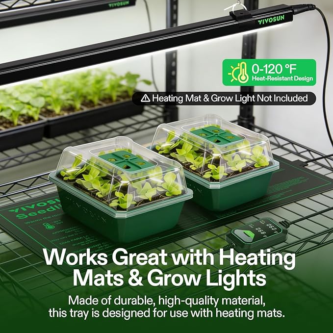 VIVOSUN 6-Pack Seed Starter Trays, 72-Cell Seed Starter Kit - Image 6
