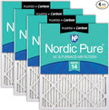 Nordic Pure 12x20x1 Pleated Air Filters MERV 14 Plus Carbon 4 Pack by NordicPure