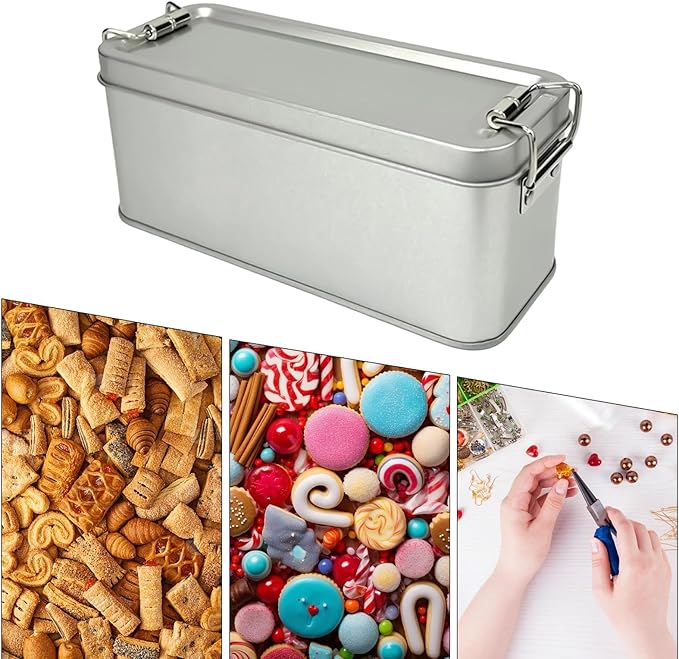 Tin Box - Portable Container Empty Organizer | Metal Tin Box, - Image 4