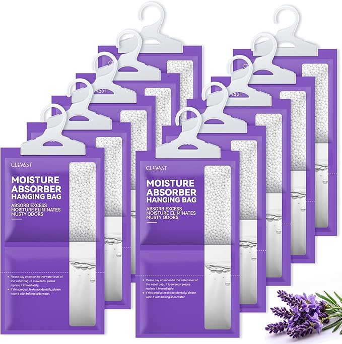 CLEVAST Moisture Absorbers Packets 10 Pack, Dehumidifier Bags by CLEVAST