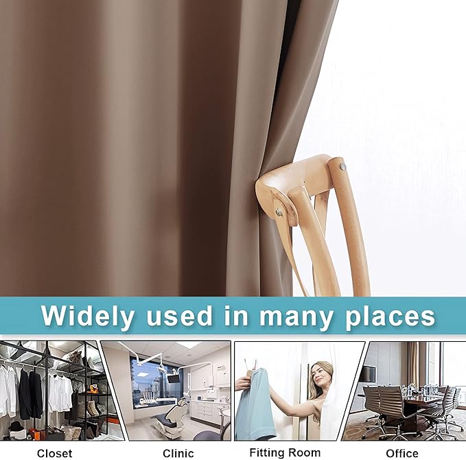 RYB HOME Blackout Curtains Soundproof Energy Saving Insulating Privacy Room - Image 5