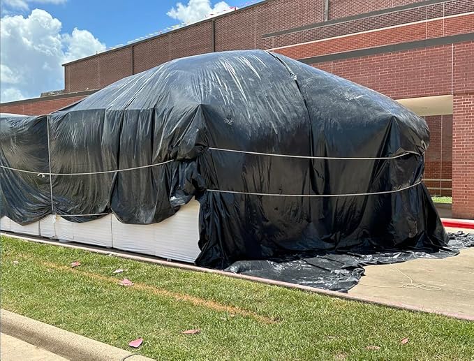 Roly Poly - Black Plastic Sheeting - 6 mil - Polyethylene Heavy Duty Roll - Tarp - Image 2
