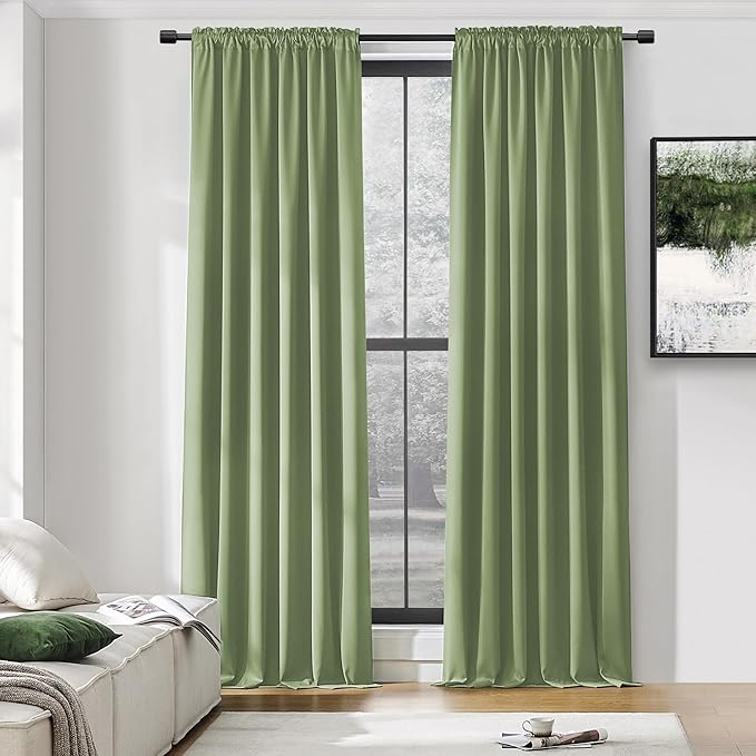 DONREN Patio Door 108 Inches Long Curtain Panels by DONREN
