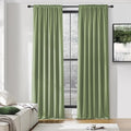 DONREN Sage Green Curtains 96 Inch Length Thermal Insulated Room Darkening by DONREN