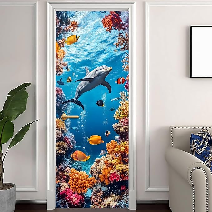 3D Door Decals Stickers, Peel Stick Wall Murals Vinyl Wallpaper Self-Adhesive - Image 2