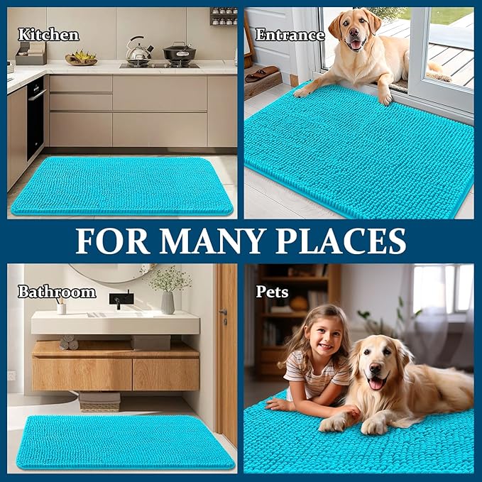 OLANLY Dog Door Mat for Muddy Paws 24x16, Absorbs Moisture and Dirt, Absorbent - Image 8