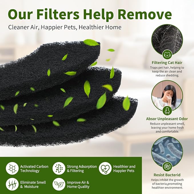 8 Pack Activated Carbon Filters Compatible - Image 3