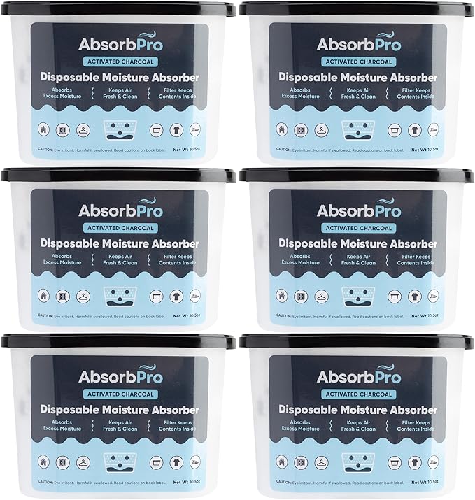 Moisture Absorber Tub with Activated Charcoal by AbsorbPro
