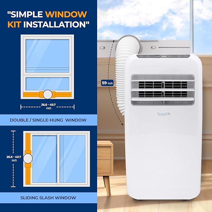 SereneLife Small Air Conditioner Portable 10, 000 BTU - Image 4