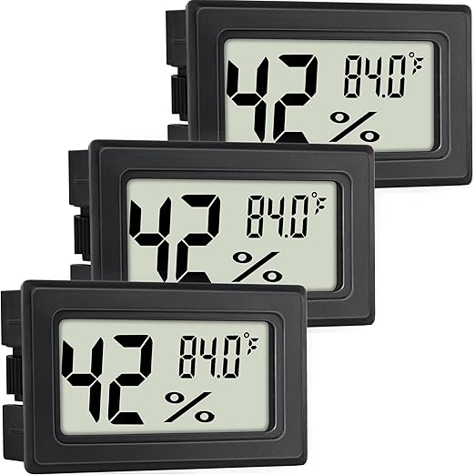 Indoor Hygrometer Thermometers 3 Pack Humidity Meters Gauge Mini Digital by EWPJDK