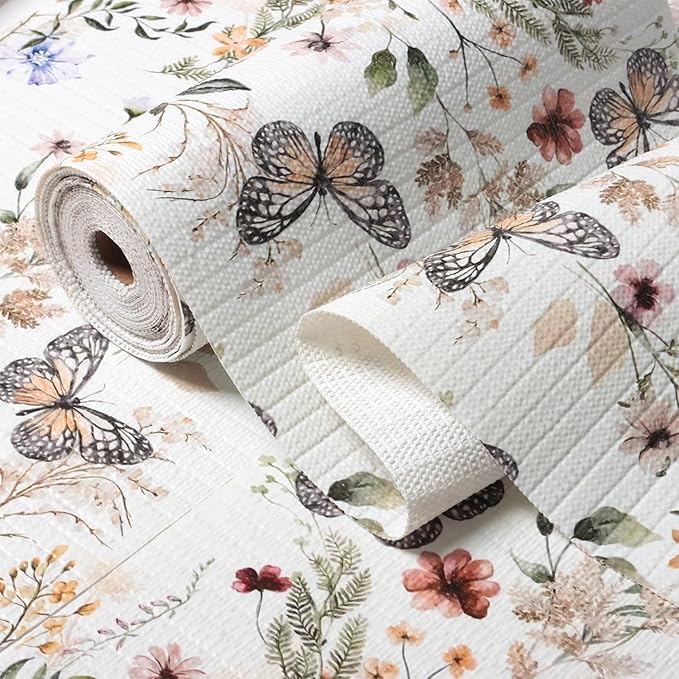 Floral Shelf Liners 16IN x 10FT Non Adhesive and Strong Non-Slip Shelf and by Amiitay