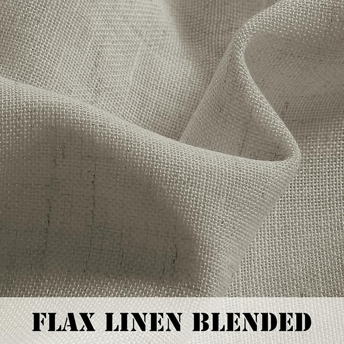 H.VERSAILTEX Linen Curtains Elegant Natural Linen Blended Curtains Energy Light - Image 4