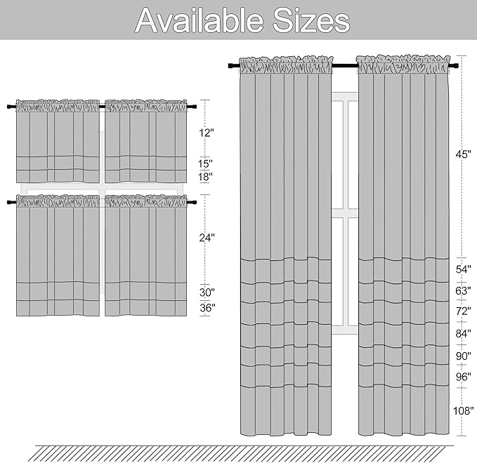 DONREN 90 Inches Long Blackout Curtains - Image 7