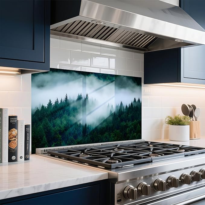 NYZE Kitchen Backsplash Stickers Waterproof Stove Backsplash Protector - Image 3