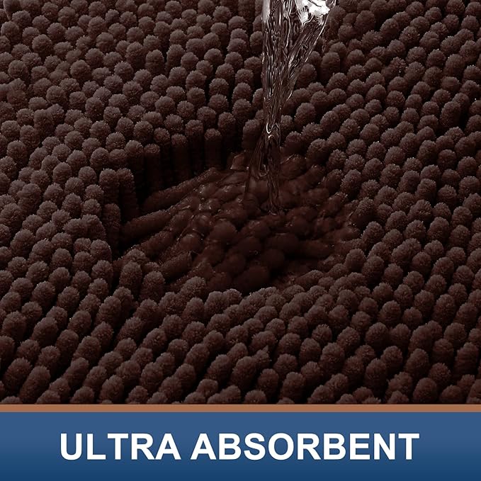 Smiry Luxury Chenille Round 24x24, Extra Soft and Absorbent Shaggy Bathroom Mat - Image 4