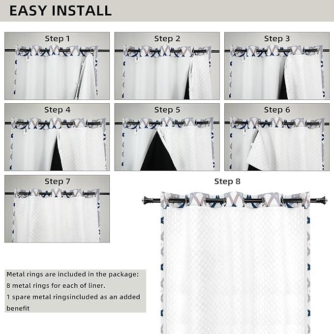 DriftAway Soundproof Thermal Insulated Quilted Curtain Liners - Image 7