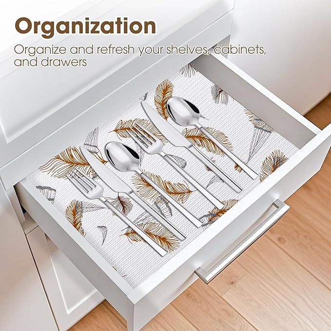 Drawer and Shelf Liner, Non-Slip Kitchen Cabinet Liners Non-Adhesive Thick - Image 7