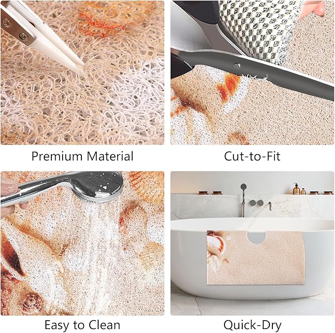 Square Shower Mat Non Slip: 24x24 Inch Extra Large Shower Mats - Image 7