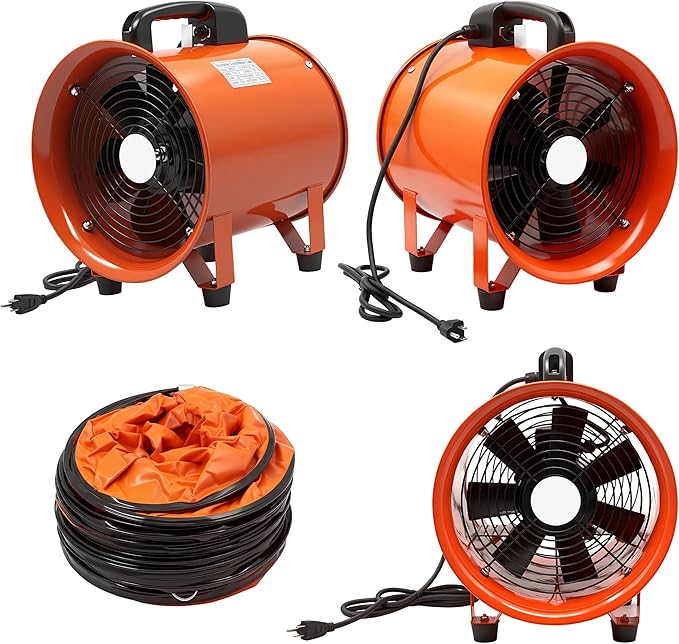 dreamdragon Upgraded 10-Inch Utility Blower Fan, Portable Industrial Exhaust Fan - Image 7