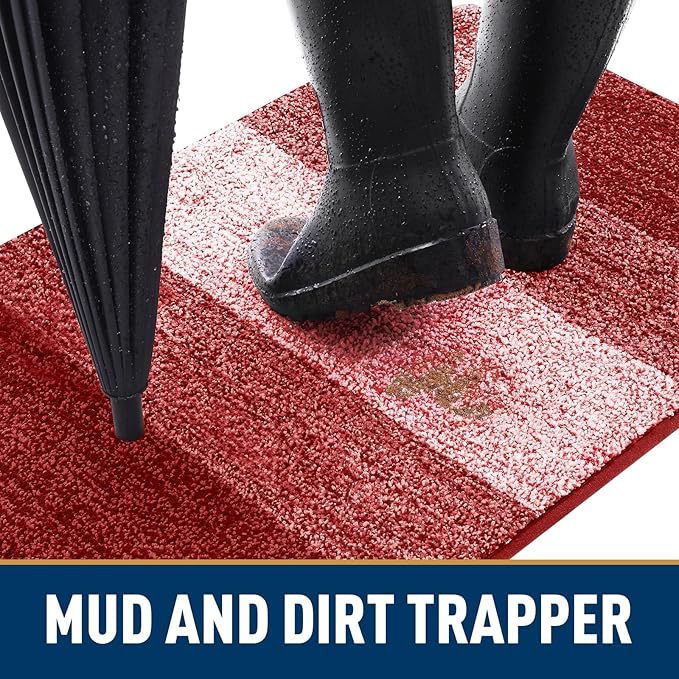 Smiry Dog Door Mat for Muddy Paws, Absorbs Moisture and Dirt, Low-Profile - Image 2