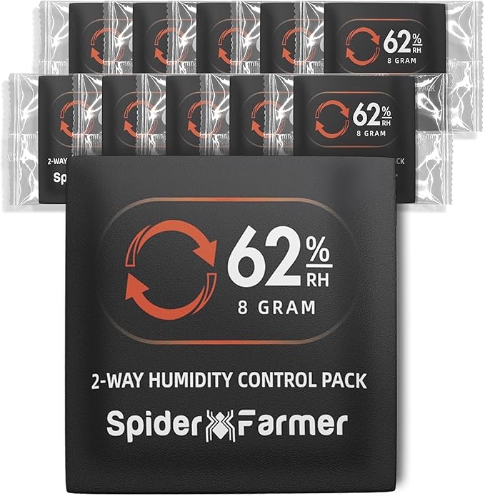 Spider Farmer 62% RH 8g Size Two-Way Humidity Control Packs, 10 Packs, Each by SpiderFarmer