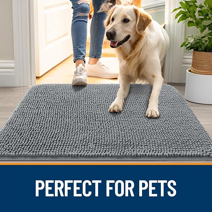 OLANLY Dog Door Mat for Muddy Paws 70x32, Absorbs Moisture and Dirt, Absorbent - Image 6