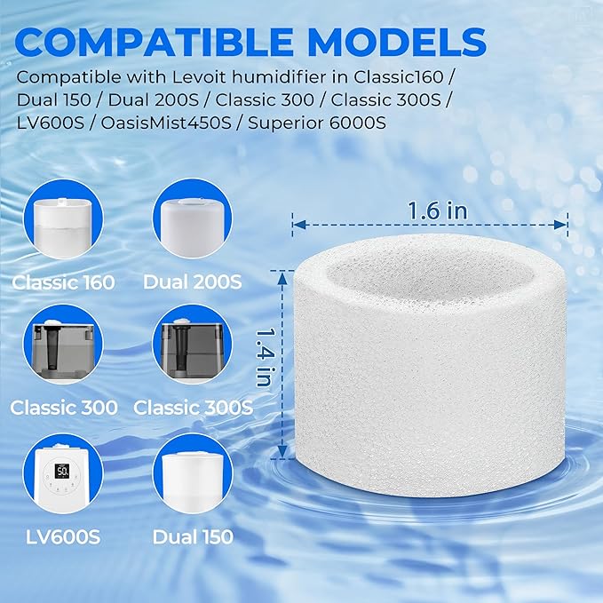 30-Pack Top Fill Humidifier Replacement Filters - Image 2