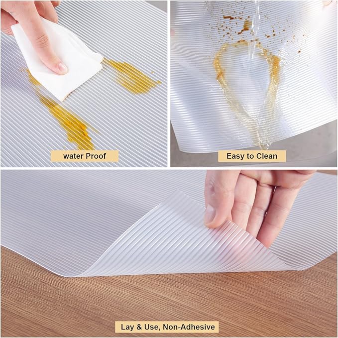 Shelf Liner, 11.8 Inches x 20 FEET Non-Slip Kitchen Cabinet Liner, Washable - Image 3