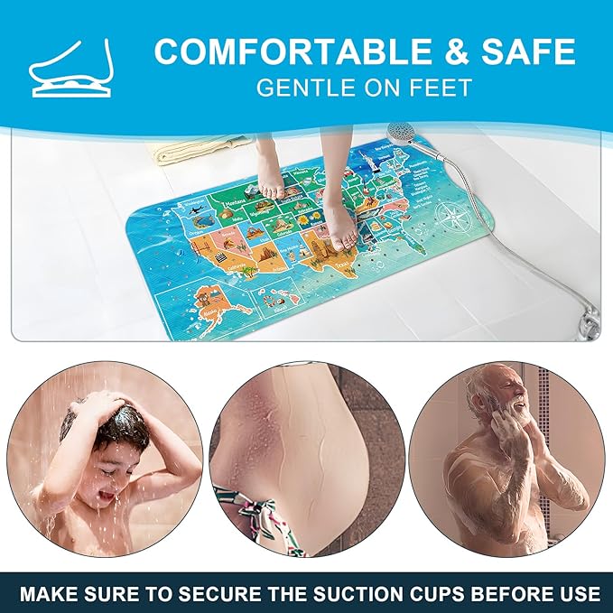 XIYUNTE Baby Bath Mat for Tub Non Slip Kids Bath Mat - Image 4