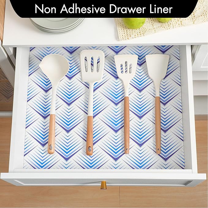 Cooyes Shelf Liner for Kitchen Cabinets – Non-Adhesive Waterproof Drawer Liner - Image 2