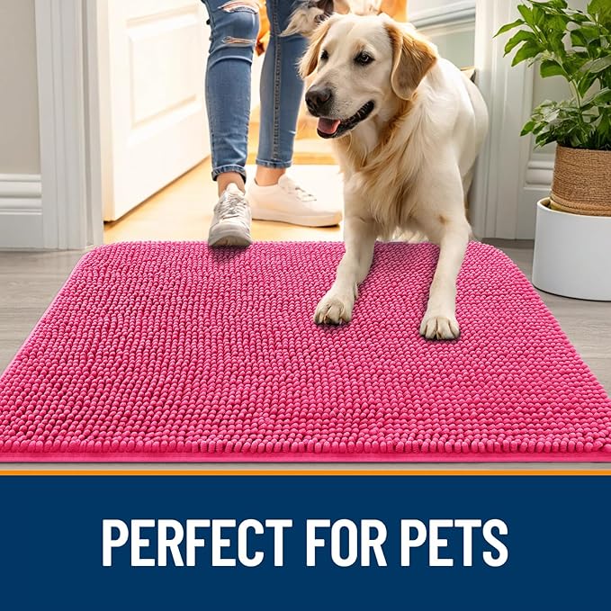 OLANLY Dog Door Mat for Muddy Paws 44x32, Absorbs Moisture and Dirt, Absorbent - Image 6