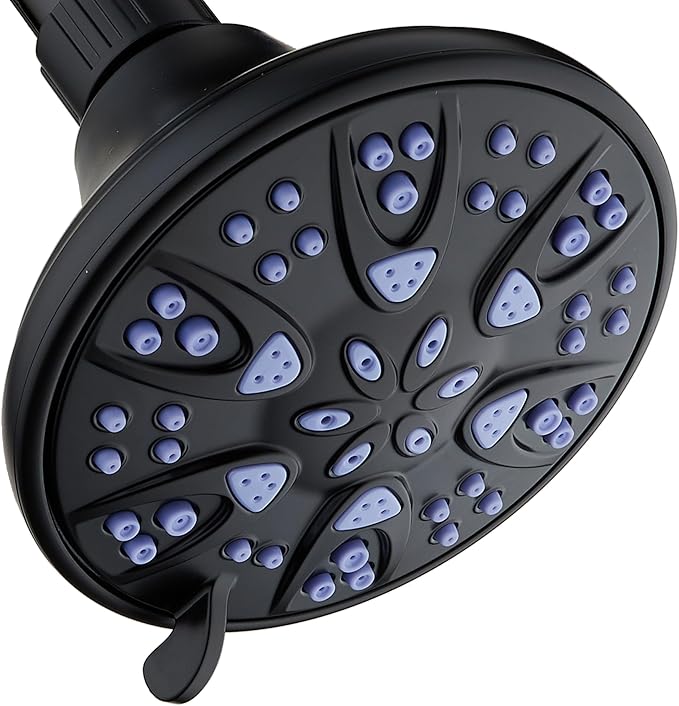 AquaDance Antimicrobial – Anti-Clog High-Pressure 6-Setting Shower Head by AquaDance