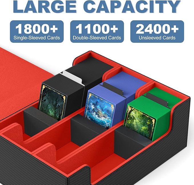 Mlikero Card Deck Case, 1800+ Trading Card Storage Box - Image 2