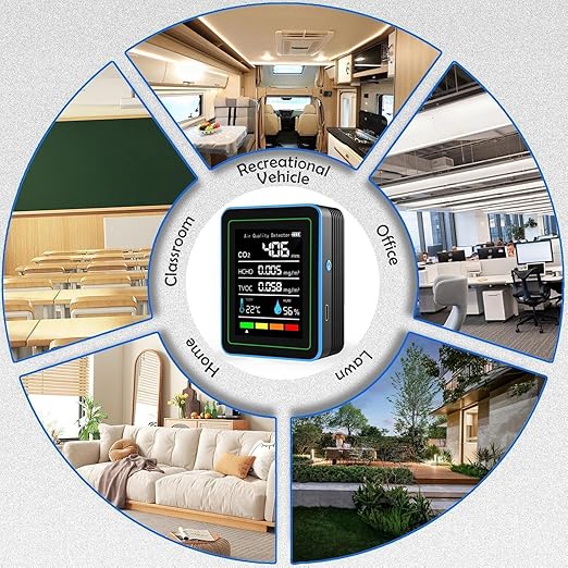 5-in-1 Professional Indoor Air Quality Monitor Indoor Portable CO2 Monitor | - Image 7