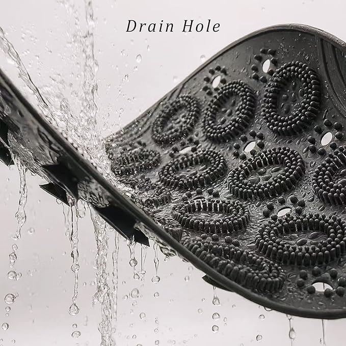 Round Non Slip Shower Mat with Suction Cups 11.8 Inch, Anti Skid PVC Bath Mat - Image 5