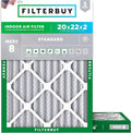 Filterbuy 20x22x2 Air Filter MERV 8 Essential Dust & Allergy Defense, by Filterbuy