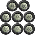 Weewooday 8 Pcs Mini Hygrometer Thermometer Round Digital Humidity Gauge by Weewooday