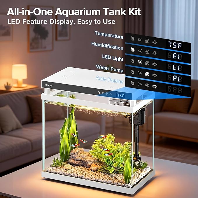 Fish Tank Aquarium, 2.2 Gallon Smart Fish Aquarium Kits - Image 7