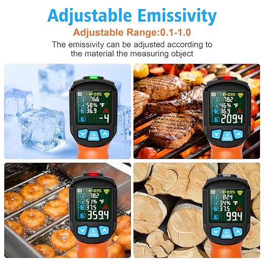 MESTEK Infrared Thermometer Gun, Non Contact Digital Laser Thermometer - Image 6